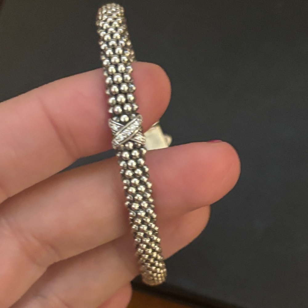 LAGOS Caviar Diamond X Bracelet *authentic* - Picture 8 of 16